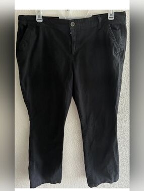 Old Navy Women's 18 Black Sweetheart Boot Cut Chino Mid Rise Casual 30" Pants